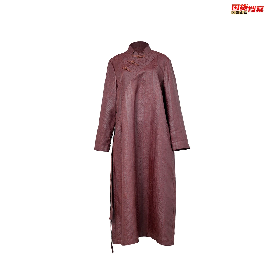 【万象有衣】越王勾践剑-原创设计师款香云纱连衣裙-8007