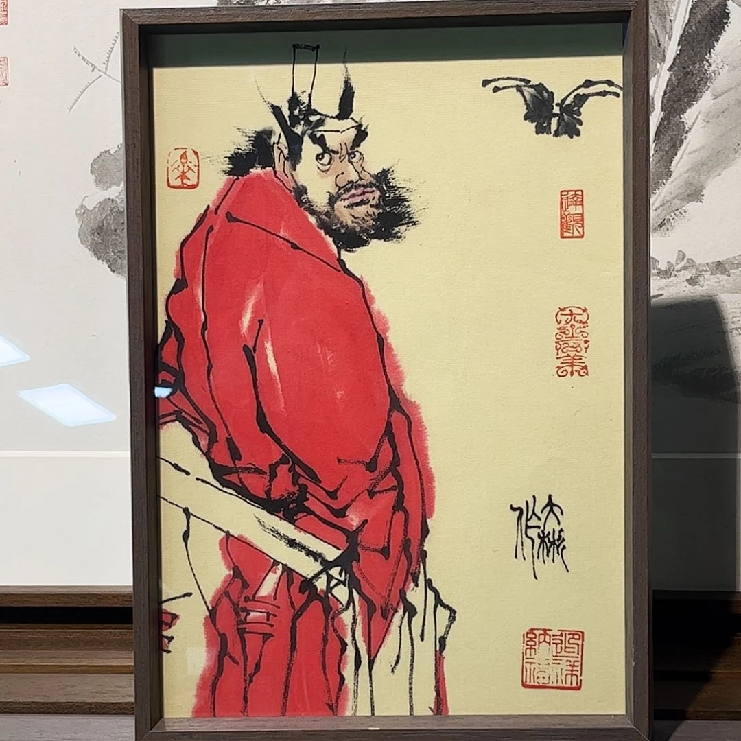 国画张彬带框精装裱