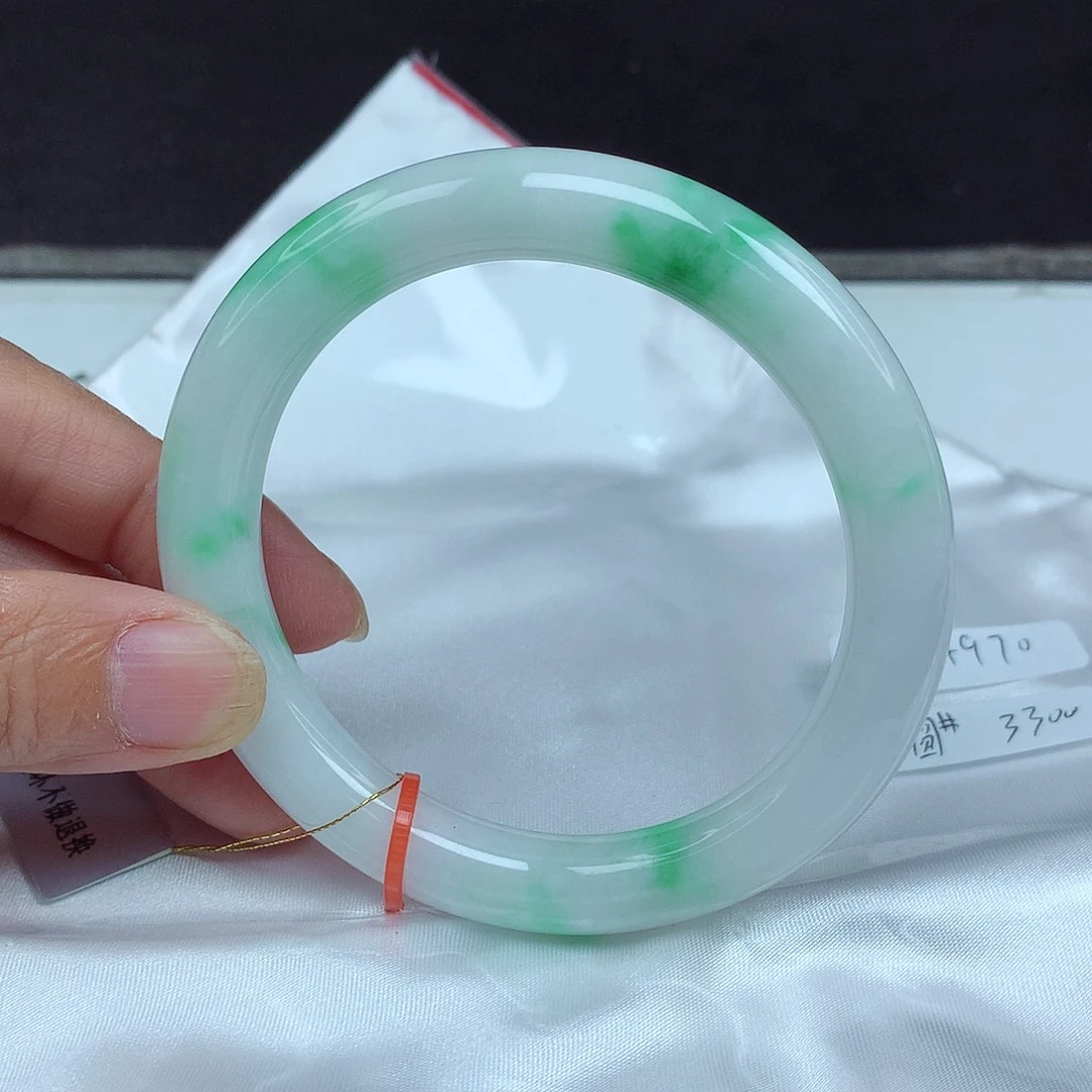 翡翠未镶嵌手镯59圈4970