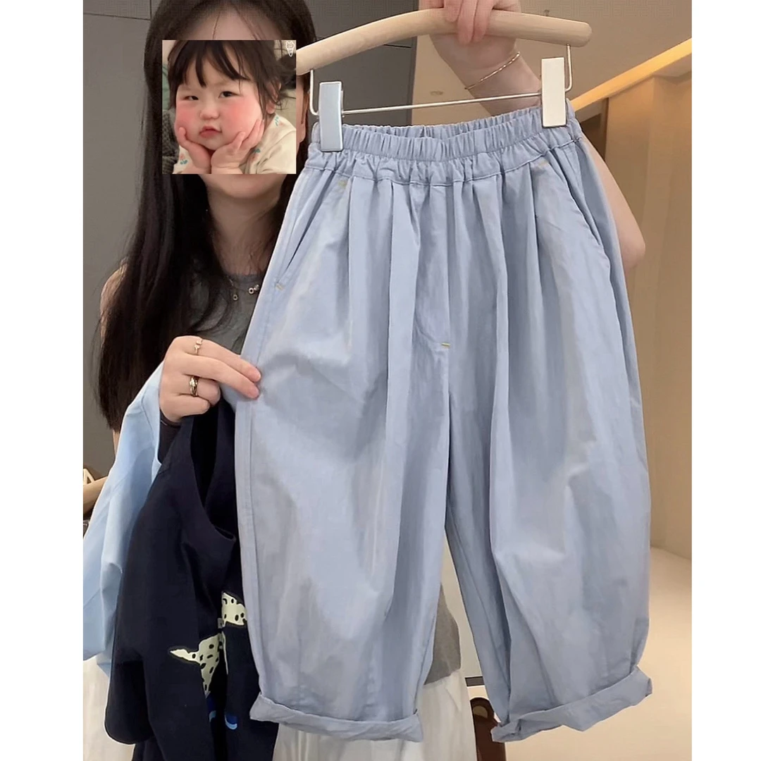 【小首尔】现货【气球裤】男女童韩版休闲裤夏季宽松九分裤HBB7306