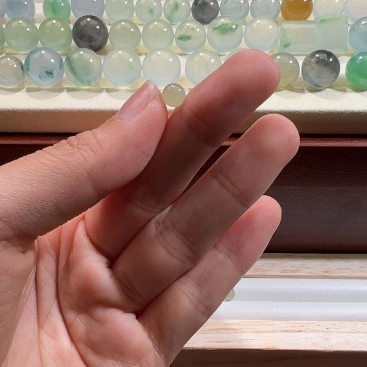 翡翠散珠天然缅甸翡翠A货5.4