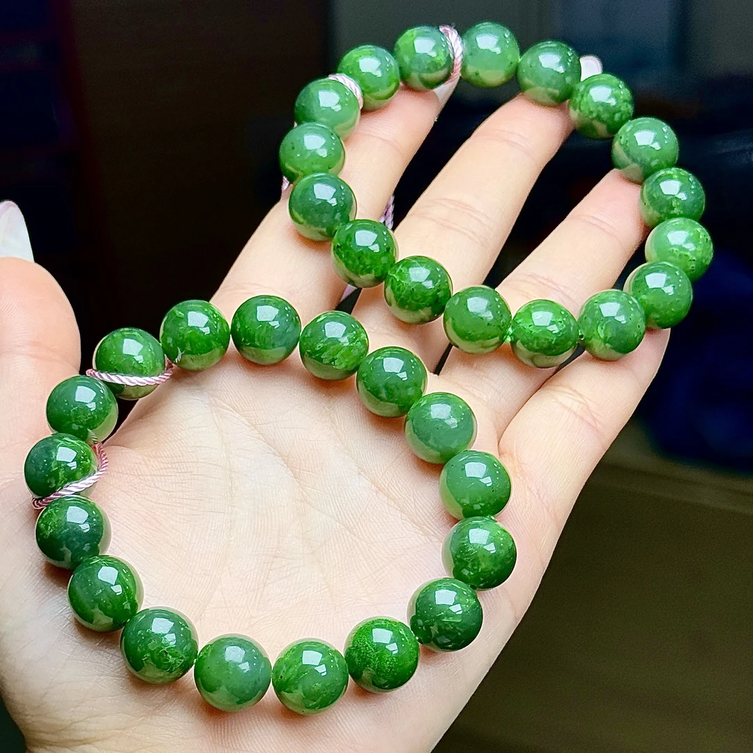 【CH】和田玉碧玉手串-约12mm（多样性发其一）