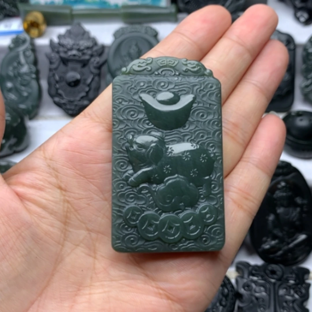 【闪购商品】颈饰未镶嵌和田玉一**往双面雕刻