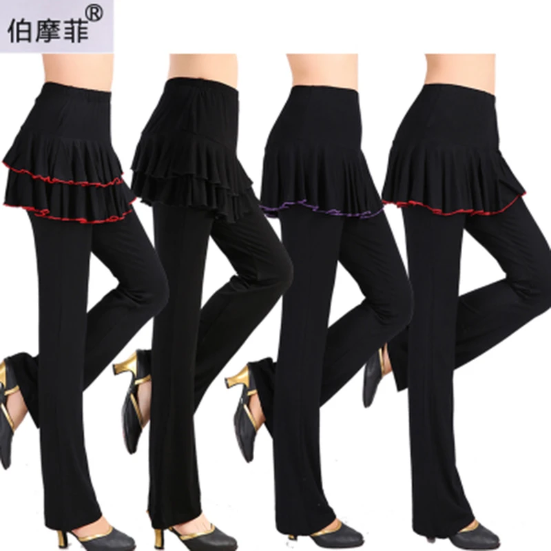 广场舞裙裤莫代尔面料舒适长裤拉丁舞裤跳舞服装春夏季