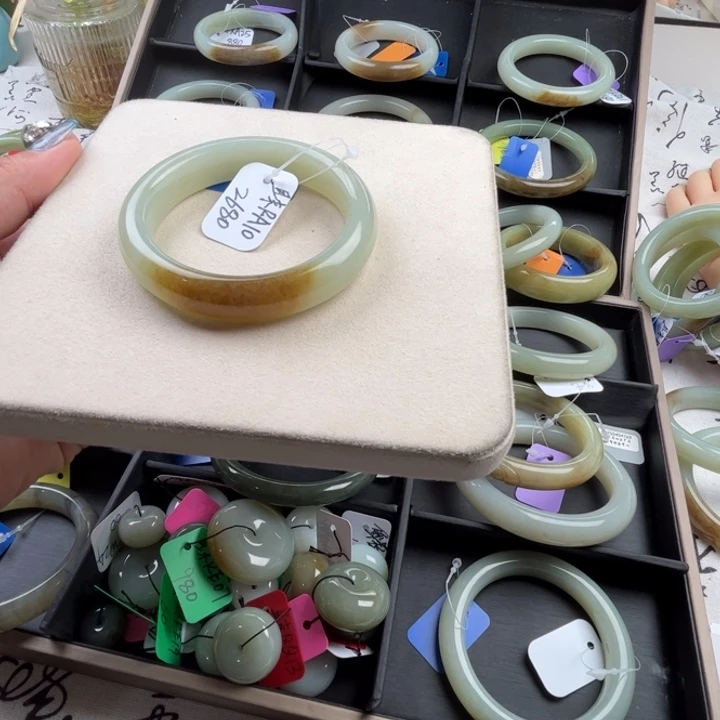 未镶嵌手镯和田玉玲珑美镯54.3