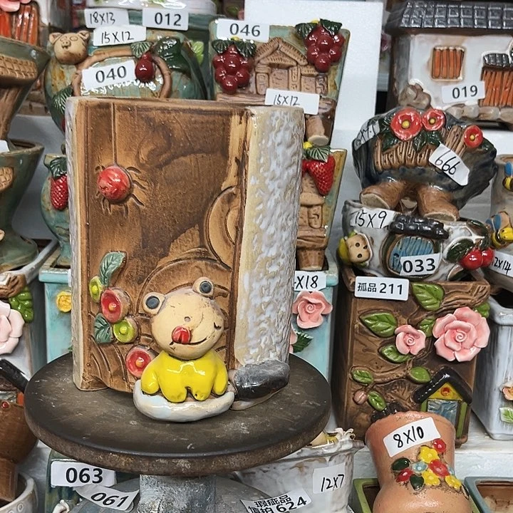 紫砂花盆粗陶材质多肉花盆