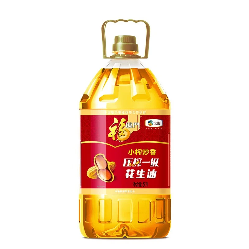 福临门小榨炒香一级花生油5L