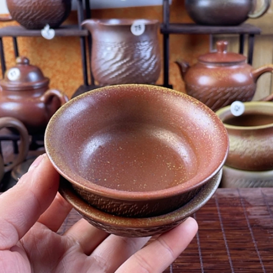 【闪购商品】开****}柴烧主人杯100毫升左右瑕疵福利2个