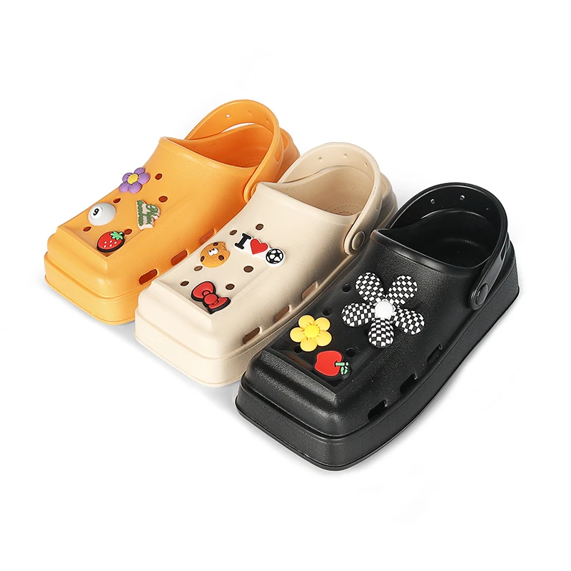 幻影熊洞洞鞋男女款2025新款夏季防滑沙滩外穿方头时尚沙滩凉拖鞋