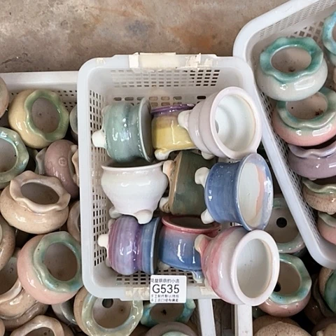 紫砂花盆535微瑕品口径6厘米左右的时间