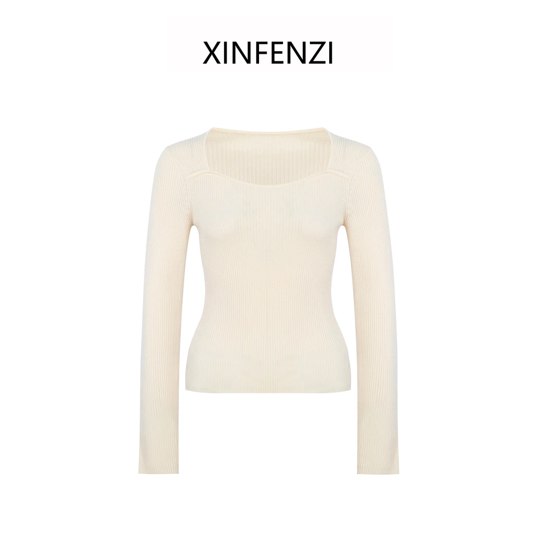 【温柔姐姐】XINFENZI 优雅骨感弧线气质羊毛上衣 35483