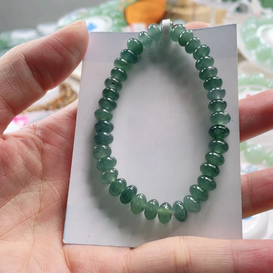 翡翠未镶嵌手链手串7+