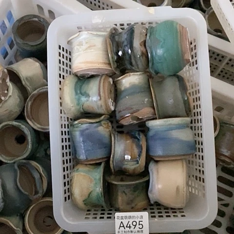 紫砂花盆495微瑕品口径4到6左右