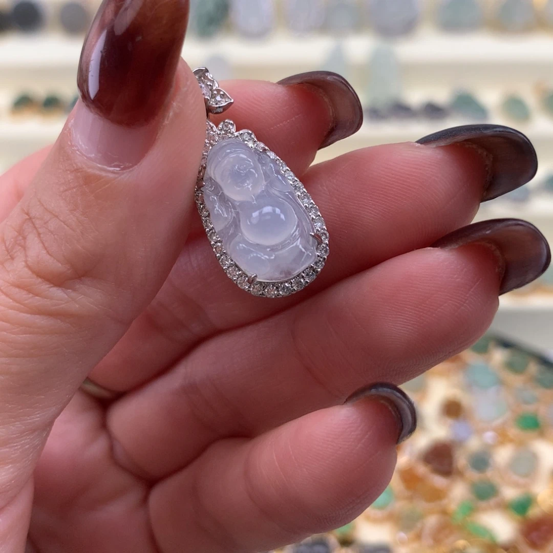 翡翠银S925镶嵌颈饰