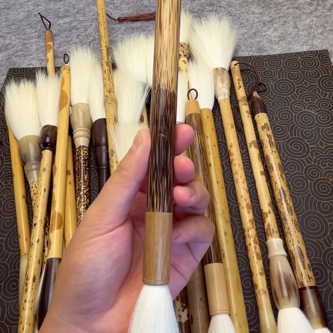 瑕疵棕竹羊1只 出锋5,5 口径1.2蘸墨不退