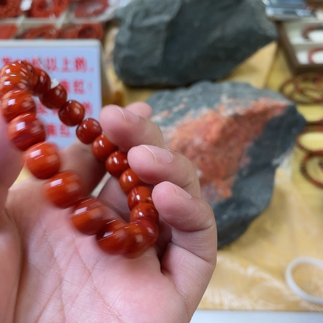 南红玛瑙未镶嵌手链11mm