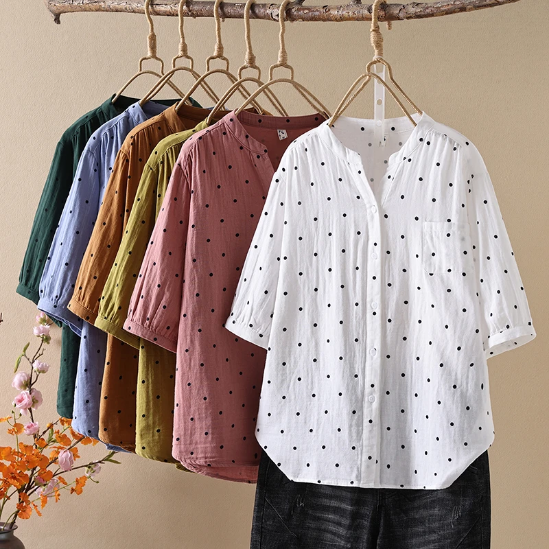 夏季新款宽松V领衬衫薄款大码衬衣百搭1112