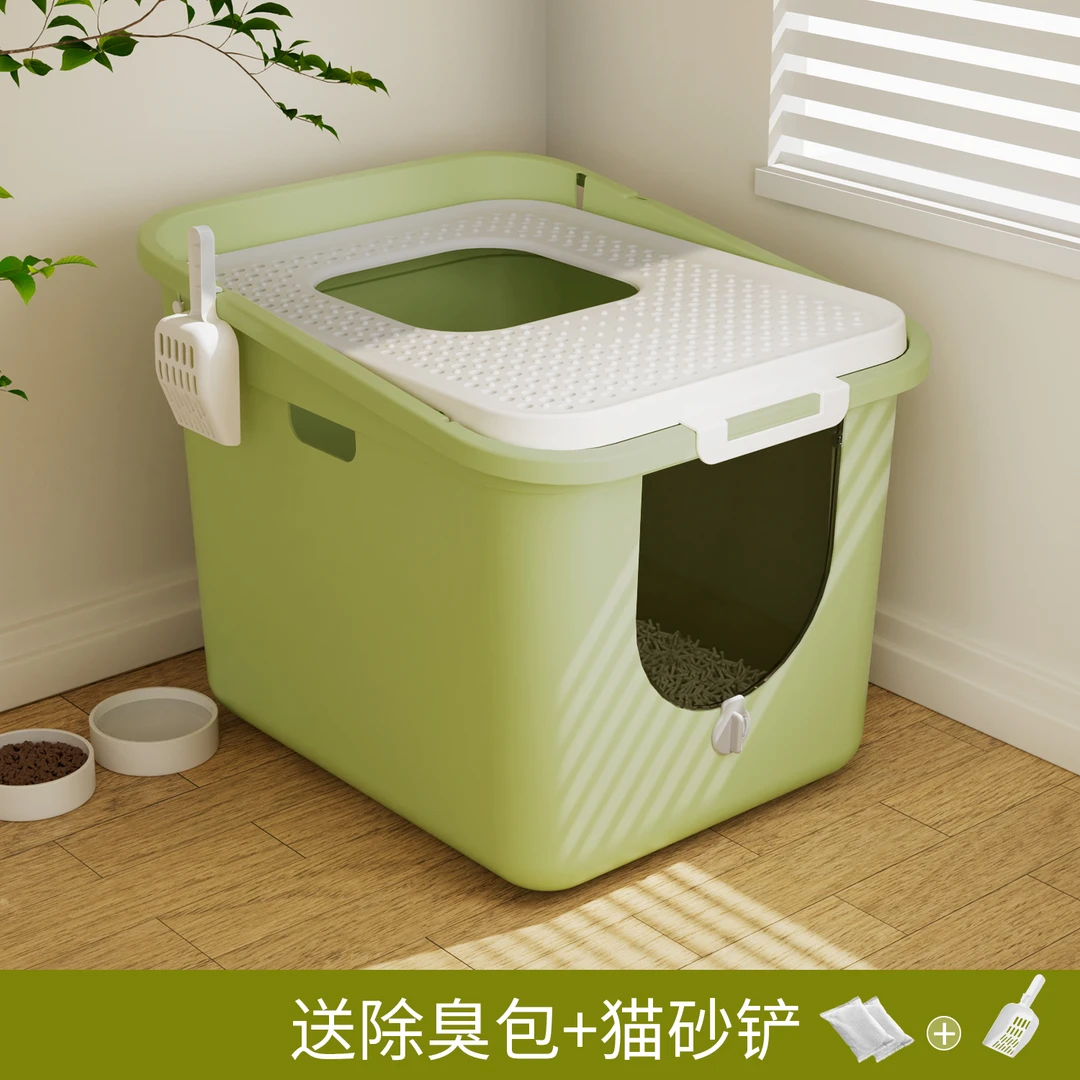 全封闭猫砂盆超大号顶入式猫厕所防臭防外溅抽屉猫沙盆子宠物用品