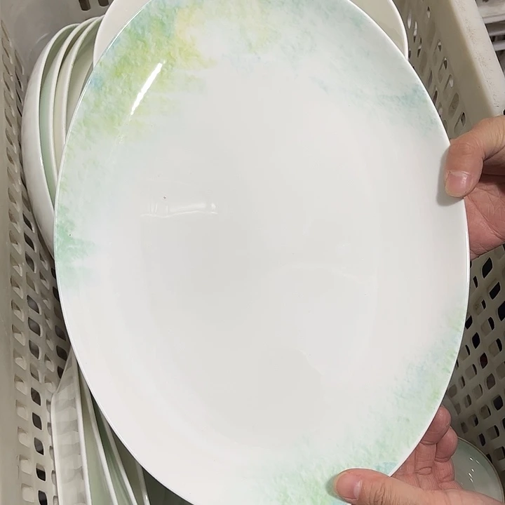 瓷片微瑕骨瓷鱼盘一个星河