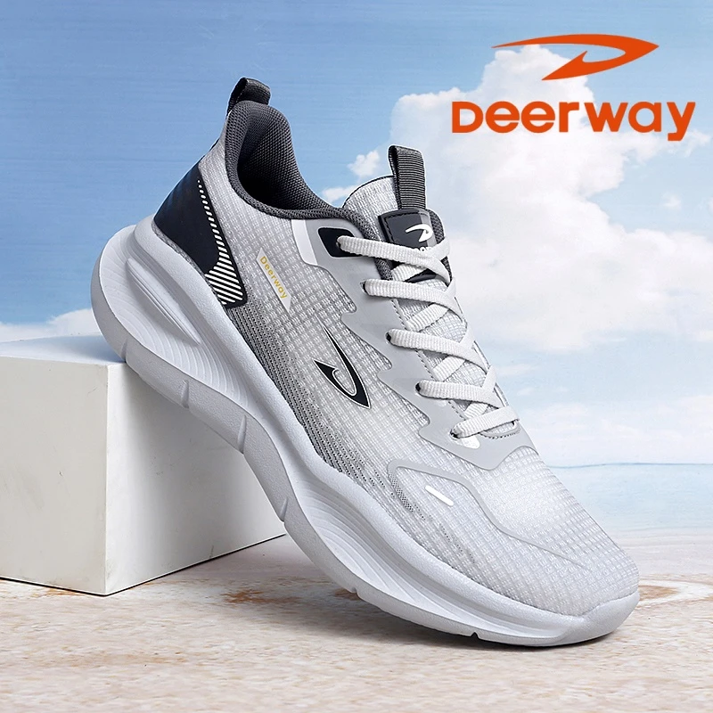 Deerway/德尔惠夏季新款减震轻便透气训练跑步鞋百搭男生运动鞋