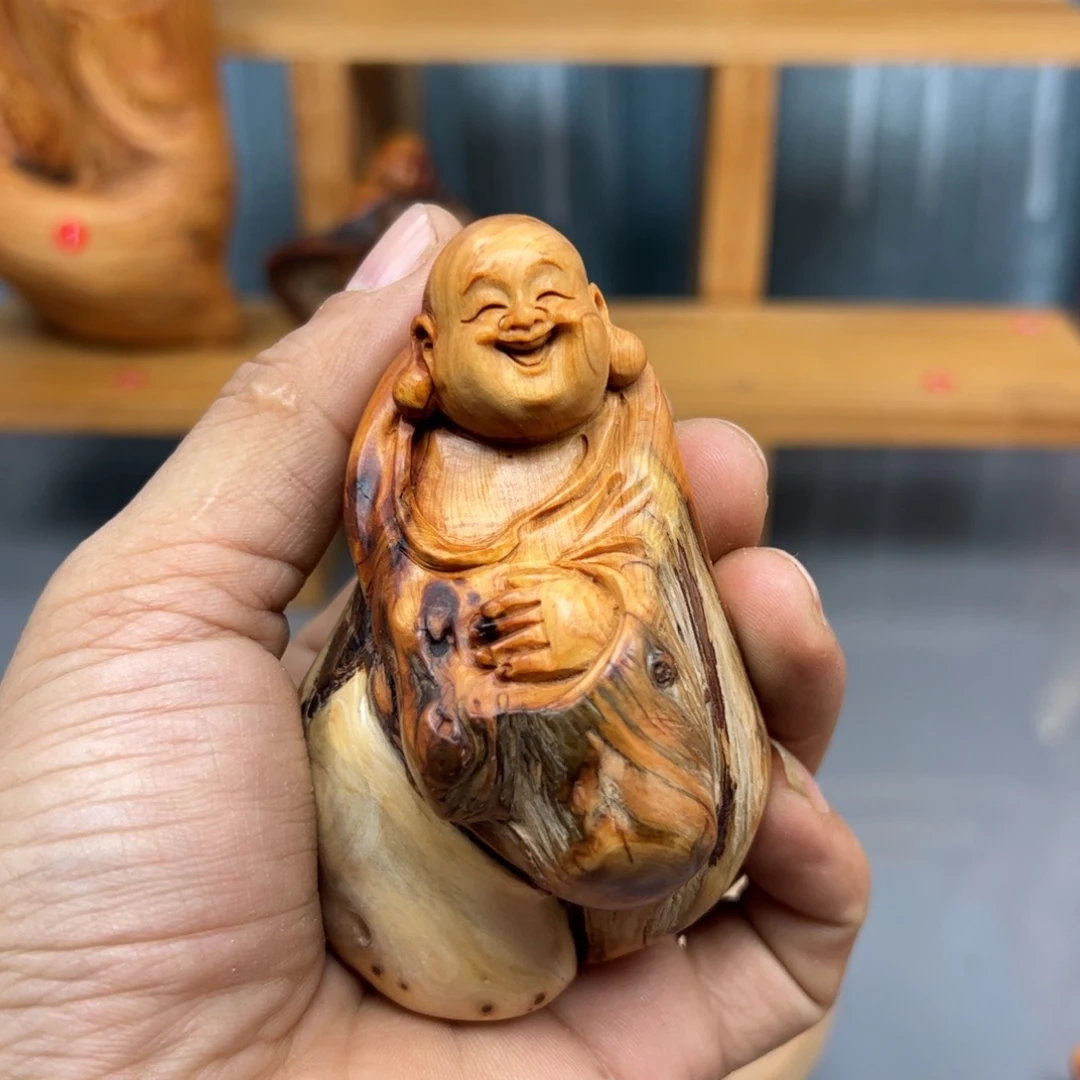 周***木崖柏木摆件手把件