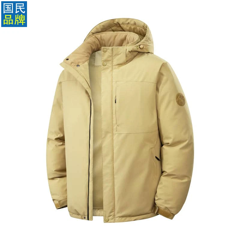 品牌运动保暖防水保暖工装棉衣休闲棉服宽松短款亮面男时尚情侣