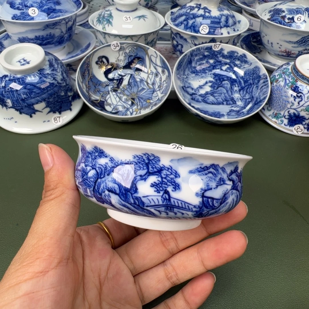景德镇纯手工纯手绘茶具木木26