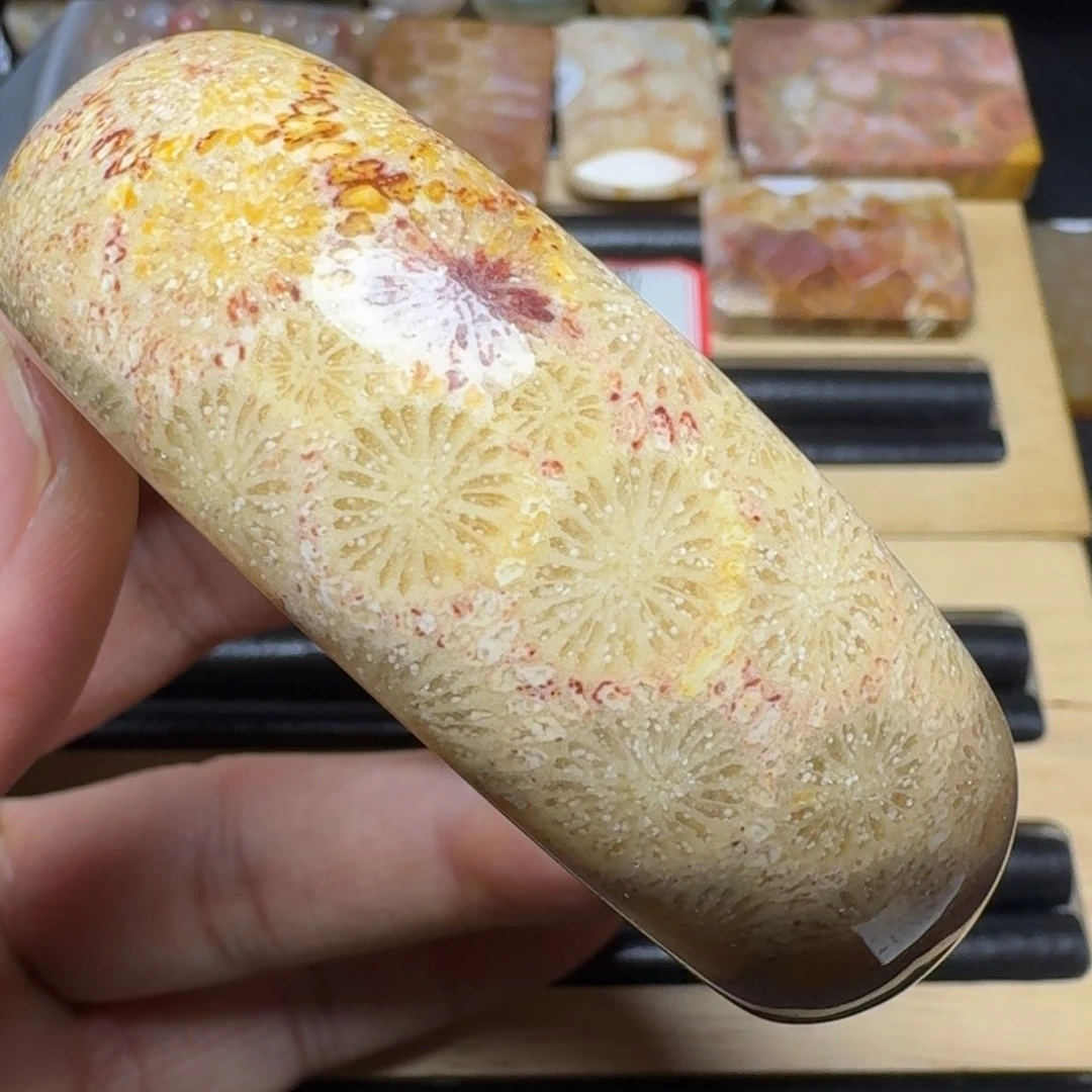 硅化玉纯天然色有机玉石未镶嵌59.5圈口