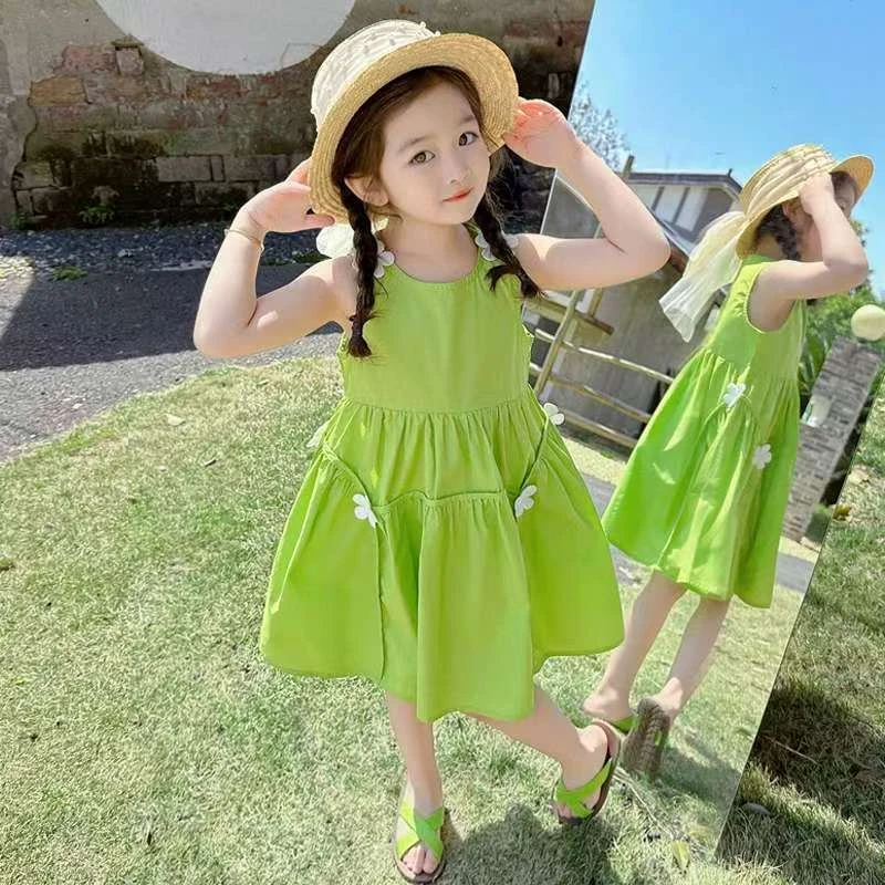 女童连衣裙夏装童装2025新款小女孩洋气公主裙儿童裙子女宝夏款潮