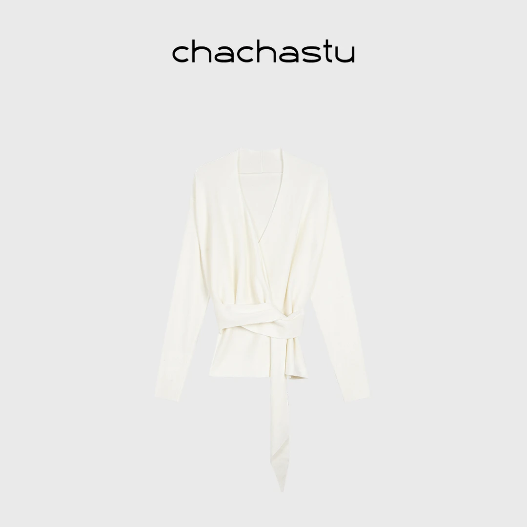 CHACHASTUV领休闲风针织常规毛针织衫休闲气质开衫轻奢CHT186