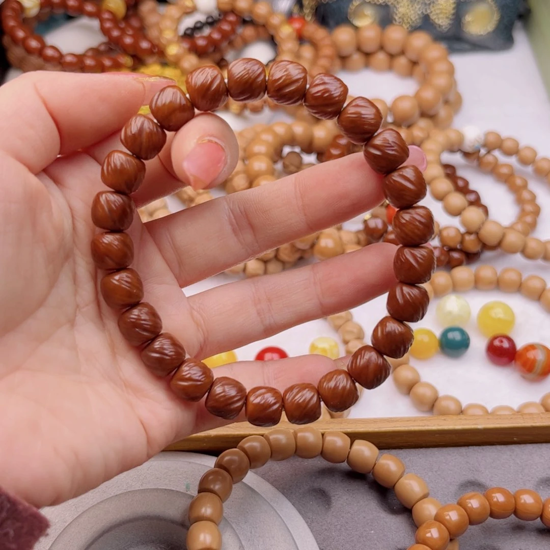 猴头核桃手串小*?云锦