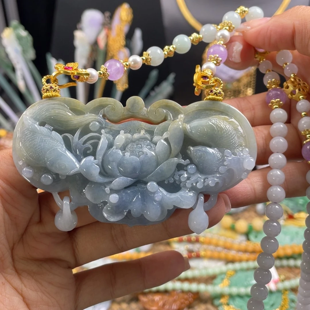 翡翠未镶嵌颈饰代编织
