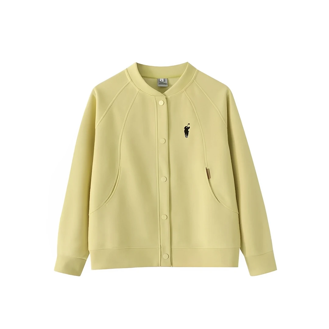 即墨棒球服外套女2025春秋新款韩版百搭时尚刺绣纯色通勤休闲卫衣