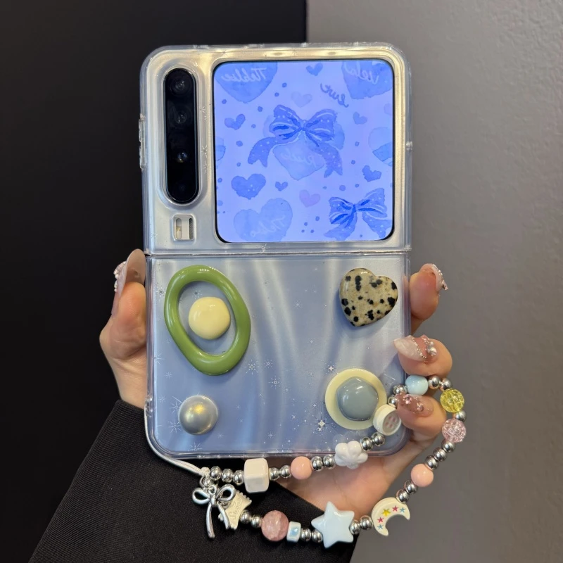 适用华为purax典藏版折叠屏手机壳pocket2渐变晕染星星立体宝石女