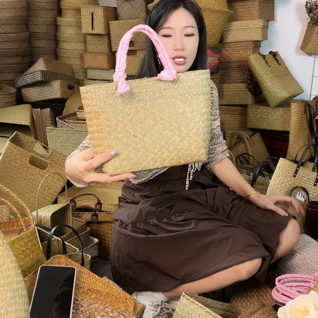 编织带草编包/草编收纳盒微瑕疵