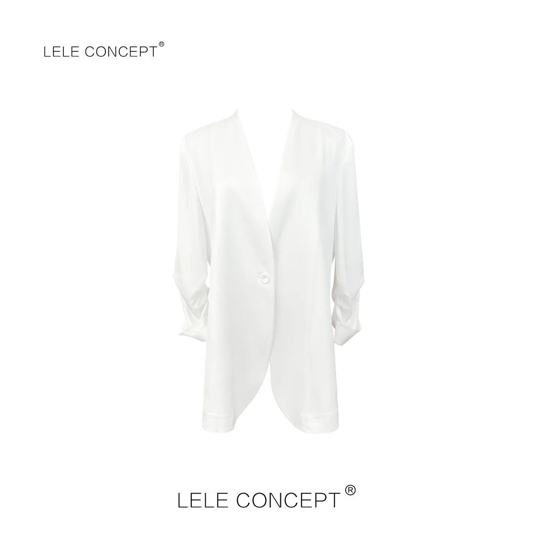 LELE CONCEPT丨【美超】都市时尚秃领八分袖西服Y0635
