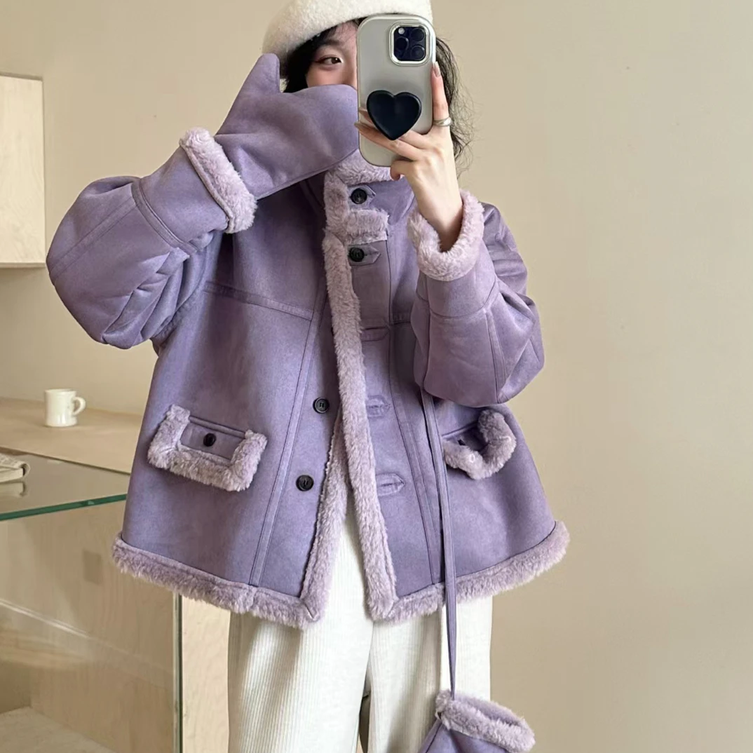 饼姐专属超软超柔羊羔毛外套