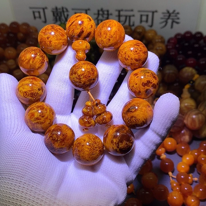 松木（琥珀木）手串/手链2.0 满留疤高货