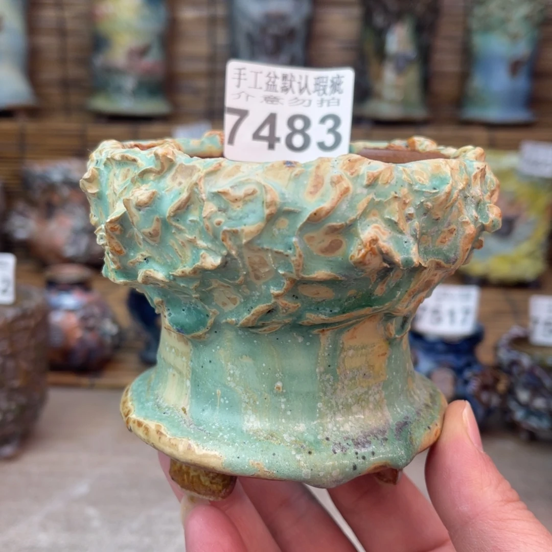 手工花盆默认瑕疵完美者勿拍