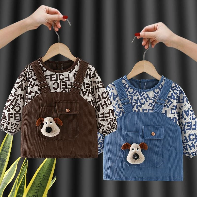 宝宝罩衣儿童反穿衣秋冬倒褂儿童外穿衣护衣男女防水吃饭围裙围兜