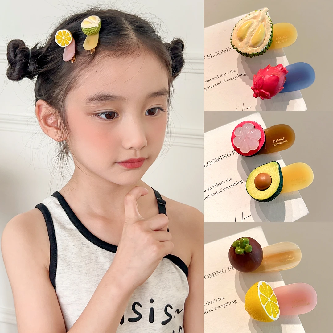 2025儿童女卡通风鸭嘴夹田园女边夹日韩发夹发饰饰品女孩韩系