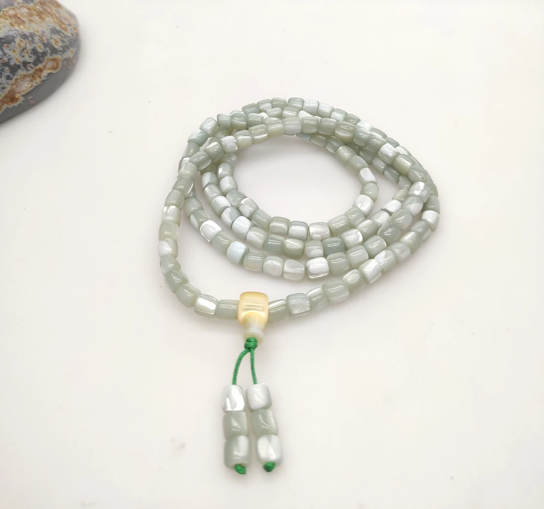 5MM+ 竹节药王贝桶珠108项链 设计款项链 达人