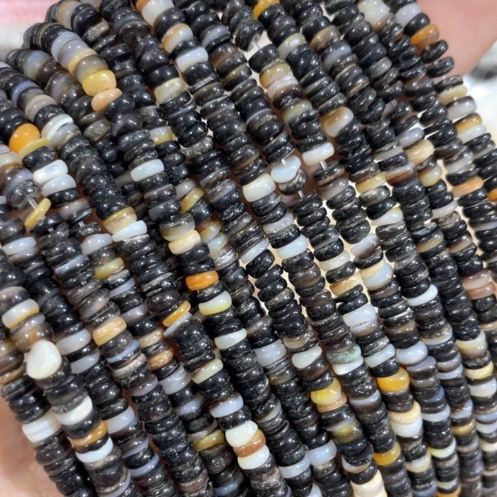 一条5mm黑蝶贝不规则隔片