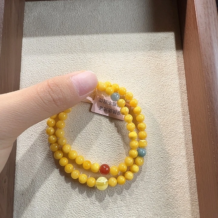 蜜蜡未镶嵌手串6mm蜜蜡手串