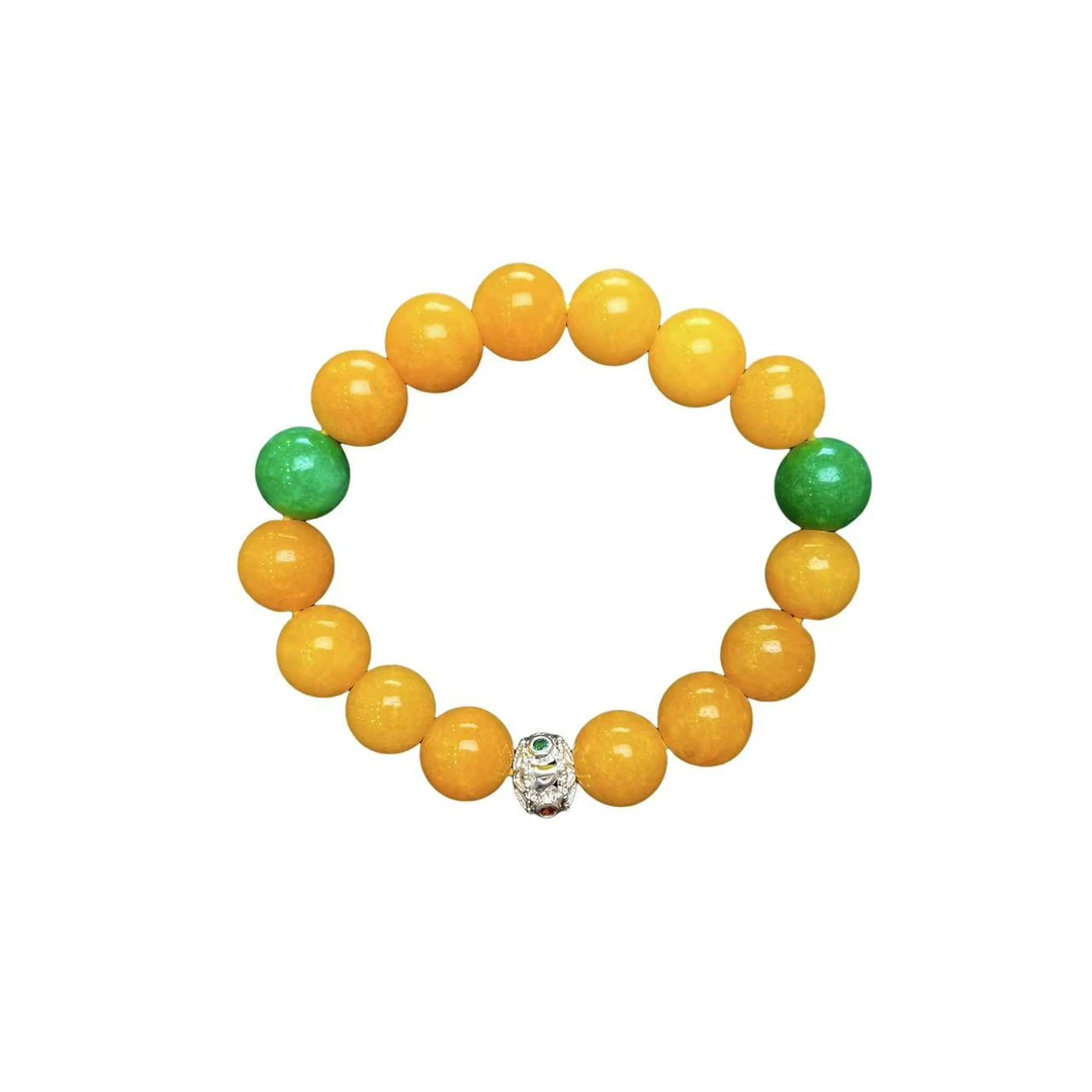 田黄手串E08-11赠礼盒(多样性发货）