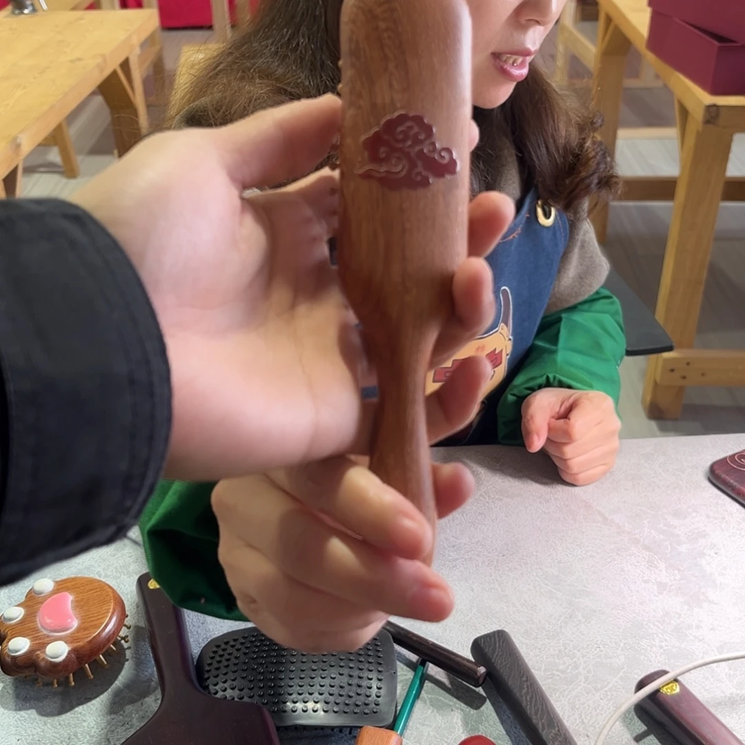 染料紫檀（血檀）A250326-3长条气囊梳