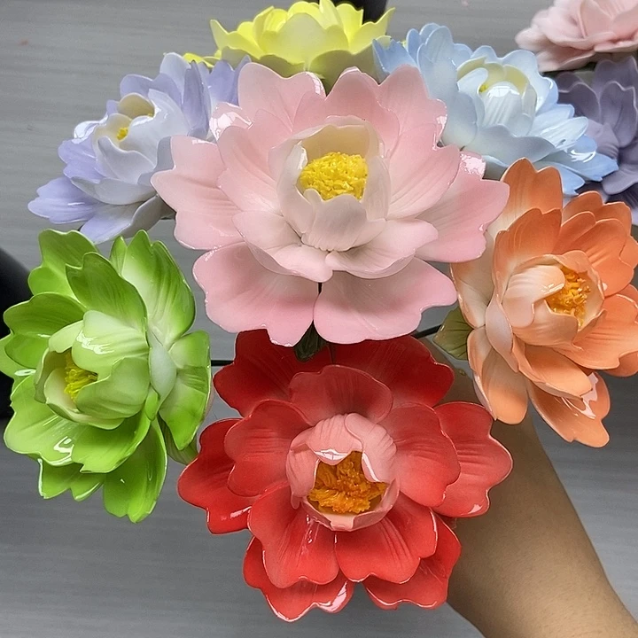陶瓷纯手工捏花设计