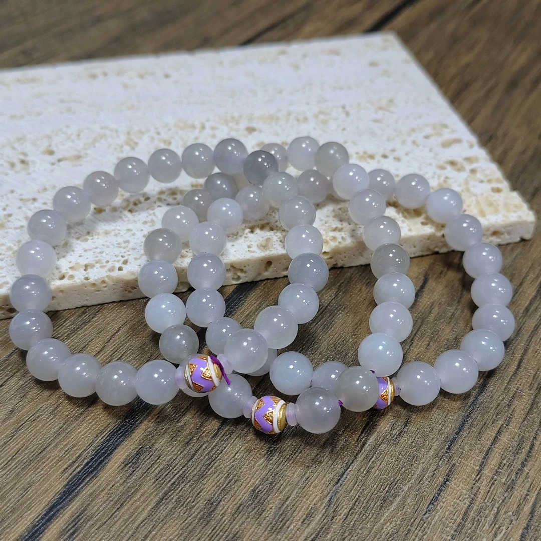 【书记甄选】原创烟紫和田玉单圈手链 多样式发一件 约7.5mm 041XHH