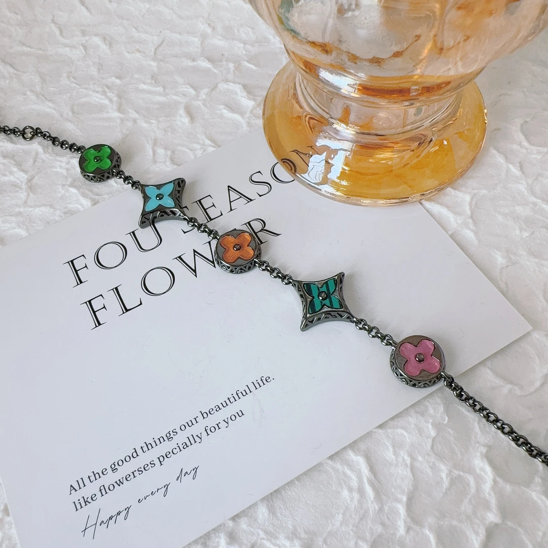 铜合金树脂手链 1076 暗黑风格老花经典手链weijia