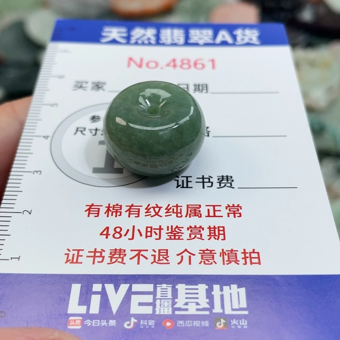 翡翠未镶嵌挂件4861